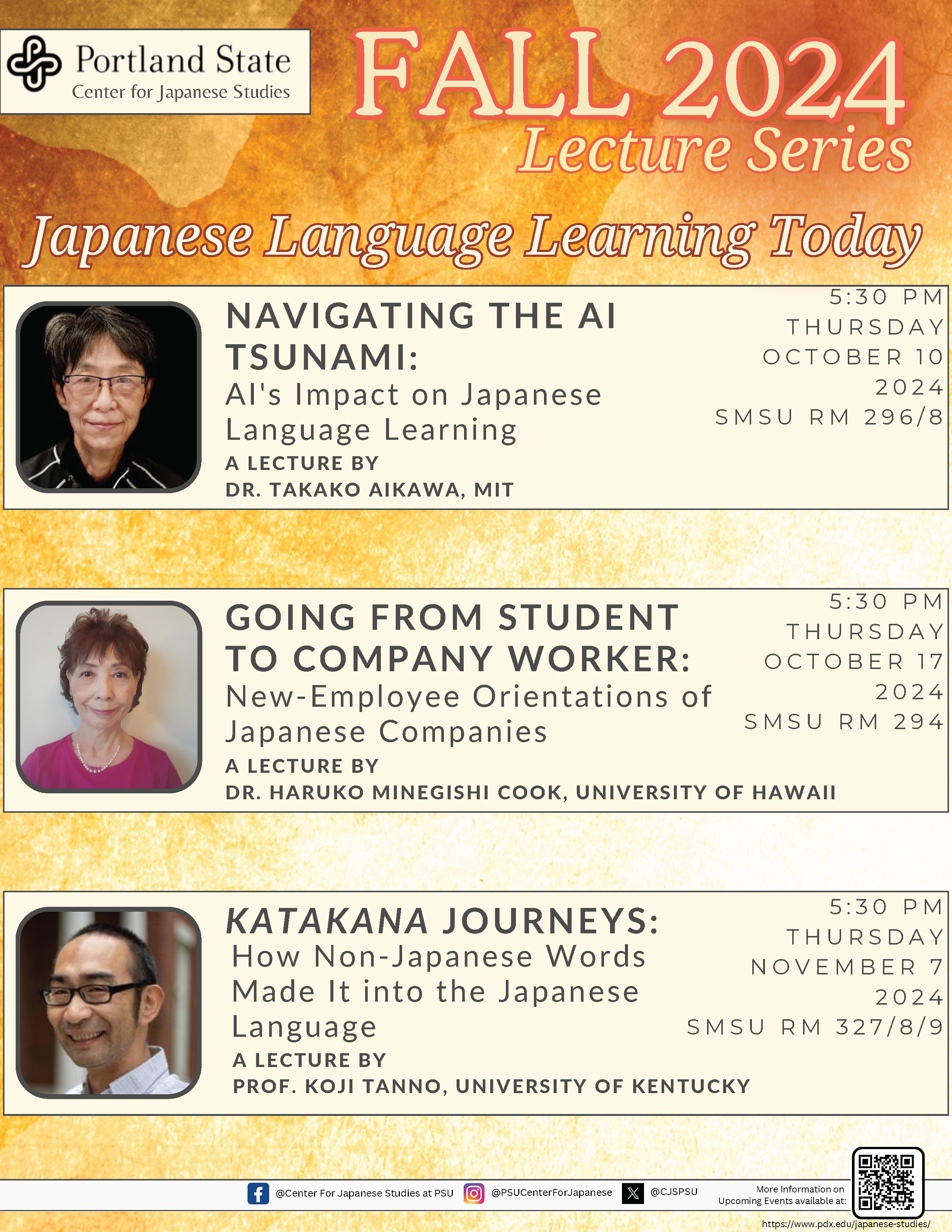 Fall 2024 Lecture Series: Japanese Language Learning Today